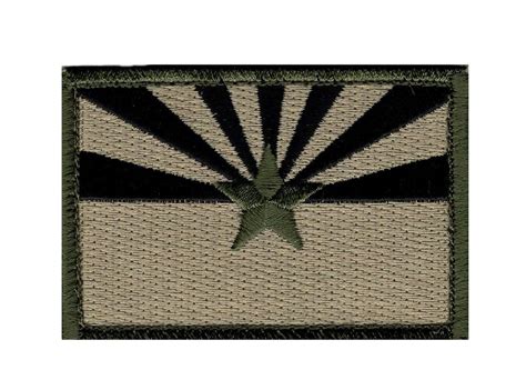 Arizona State Flag Patch (Embroidered Hook) (Green) – MILTACUSA