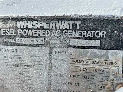 Used Multiquip Dca300ssk2 Diesel Generator 240 3764377