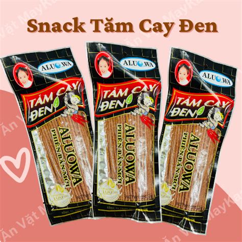 Combo 10 gói tăm cay đen Aluowa tăm que cay tuổi thơ ăn vặt cổng trường cực hot Shopee Việt Nam