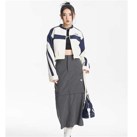 Jacket Super Beautiful Hot Hit Form Croptop Logo Rent Female Parachute Clitus Fashion Shopee