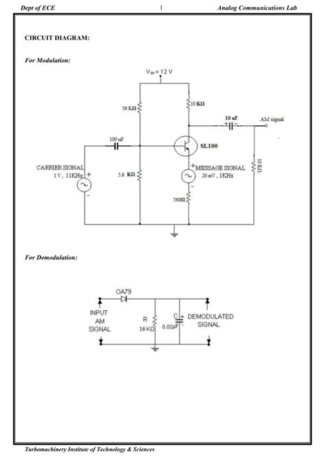 Circuit Diagram Of Amplitude Modulation And Demodulation - Circuit Diagram