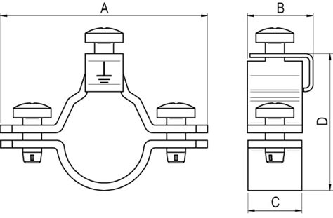 Хомут заземления для труб 63 мм (2"), оцинкованная сталь ДКС|DKC ...