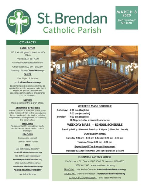 Mass times for St Brendan Catholic Church explained for visitors 29