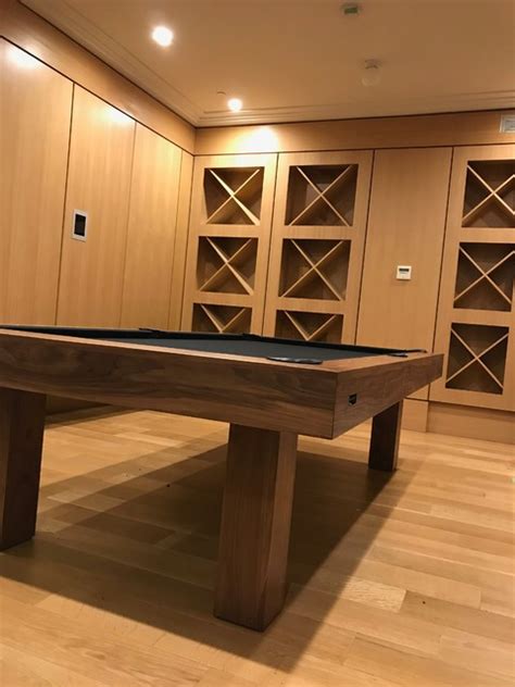 Walnut Pool Table With A Ping Pong And Dining Coversion Top