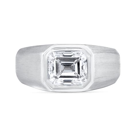 Platinum Emerald Cut Diamond Ring – Lazar Diamonds