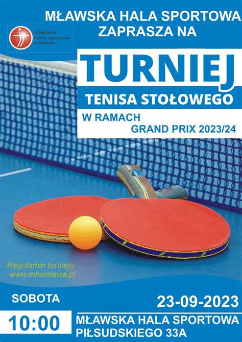 VI Grand Prix tenisa stołowego Mławska Hala Sportowa w Mławie