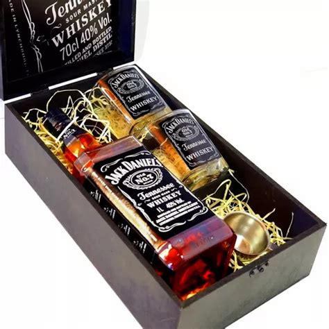 Kit Premium Caixa Whisky Jack Daniels 1l 2 Copos Dosador