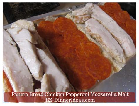 Chicken Sandwich Recipepanera Bread Chicken Pepperoni Mozzarella Melt