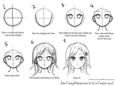 How To Draw Anime Face Easily Desenhando Cabe As Tutorial De Mang