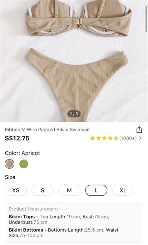 Apricot Nude Wire Padded Bikini Swimwear Women S Fashion Swimwear Bikinis Swimsuits On