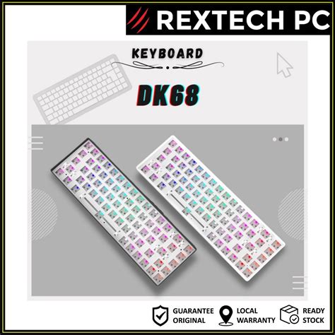 DK68 Mechanical 65 Keyboard Kit Hot Swap Customisable RGB Tri Mode 2 4Ghz Bluetooth Type C