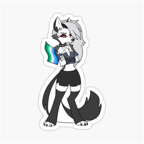 Loona Helluva Boss With Gay Men S Pride Flag Sticker For Sale By Xyvril Redbubble