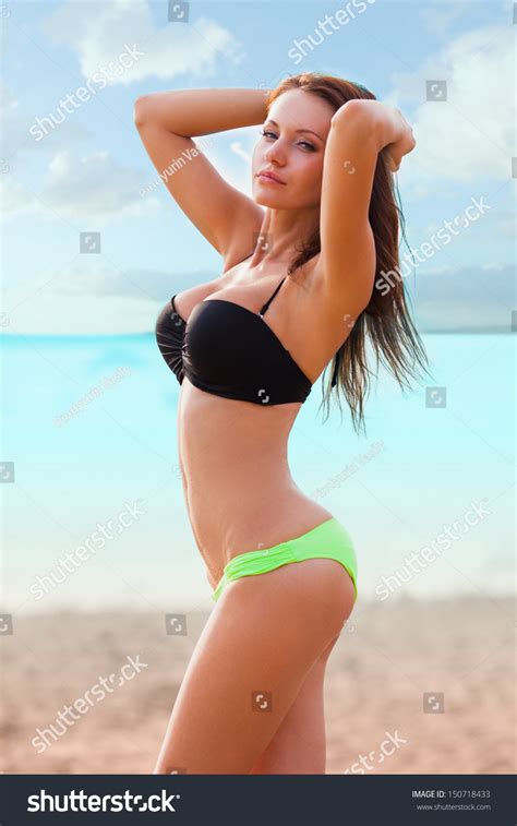 Beautiful Sexy Brunette Woman Wearing Bikini Stock Photo Shutterstock
