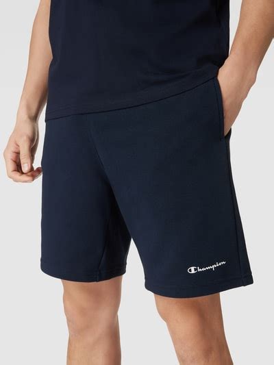 Champion Sweatshorts Mit Label Details Modell Bermuda Dunkelblau