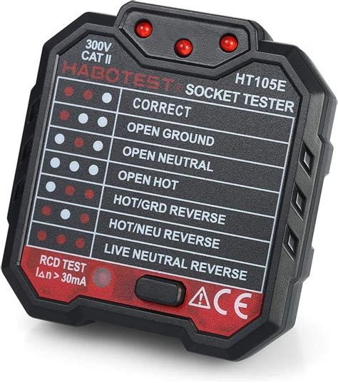 Socket Tester Habotest Advanced Rcd Electric Plug Tester