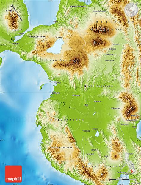 physical map  region