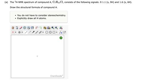 Solved (a) The 1H-NMR spectrum of compound A,C7H15Cl, | Chegg.com