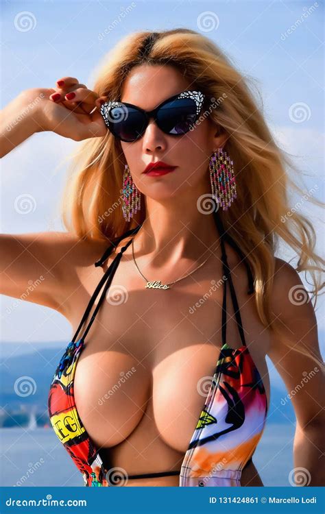 Blonde Model On The Boat Stock Image Image Of Lake 131424861