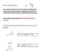 Practice Exam 4 Key 1 Pdf Name I CHEM 2311 Summer 2019 Practice