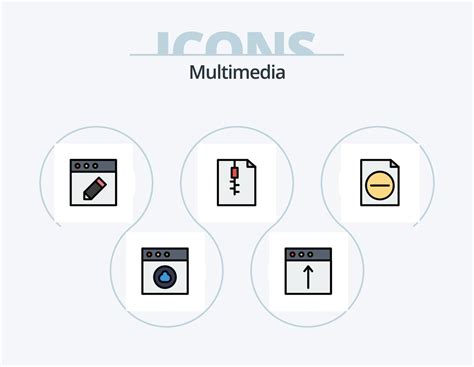 Multimedia Line Filled Icon Pack 5 Icon Design Preferences Mac Mac