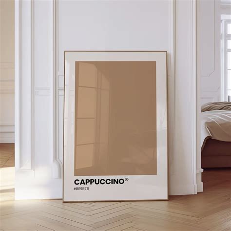 cappuccino brown pantone poster pantone color wall art trendy wall