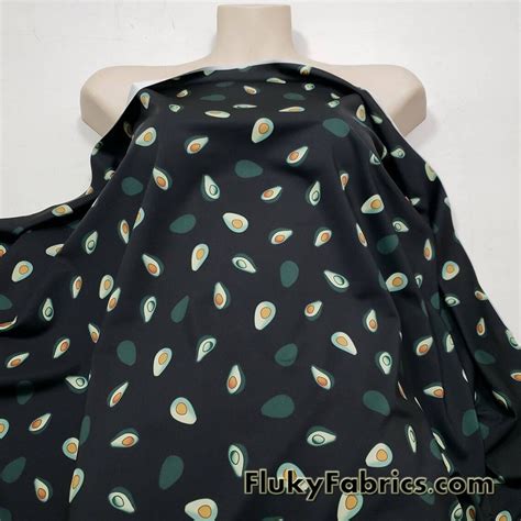 Avocados Galore Nylon Spandex Bikini Swimsuit Swimwear Fabric Fluky