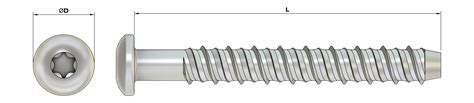 Buy 6mm X 50mm T30 Torx Pan Head Concrete Screws Yellow Zinc Plated