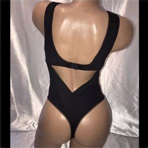 Victoria S Secret Intimates Sleepwear Vs Lingerie Lace Up Bodysuit Teddy Thong One Piece