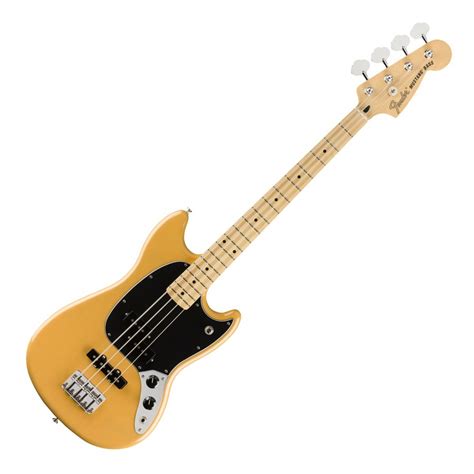 Fender Player Mustang Bass PJ Butterscotch Blonde At Gear Music