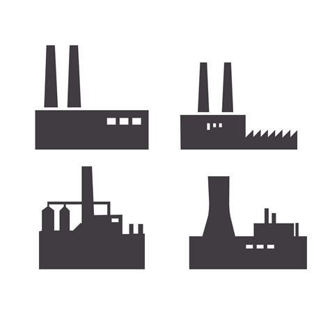 Factory Silhouette Smoke 16554975 Vector Art At Vecteezy