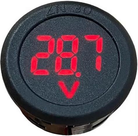 Circular Two Wire Voltmeter Dc V Round Led Display Red At Rs