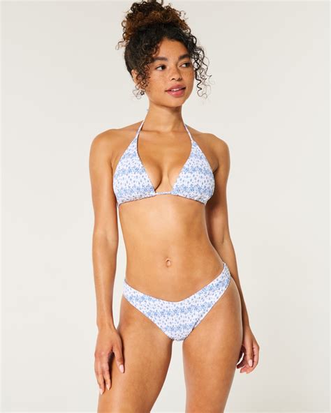 Braguita De Bikini Atrevida De Pierna Alta Fruncida Parte Inferior De Bikini Atrevida De Pierna