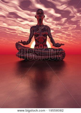 Naked Girl Lotus Pose Image Photo Free Trial Bigstock