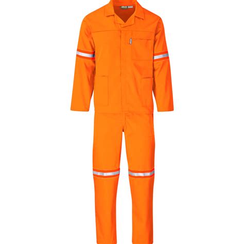 Trade Polycotton Reflective Conti Suit Orange Tape Brandability