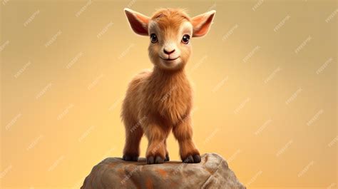 Premium AI Image | Cute baby goat wallpapers