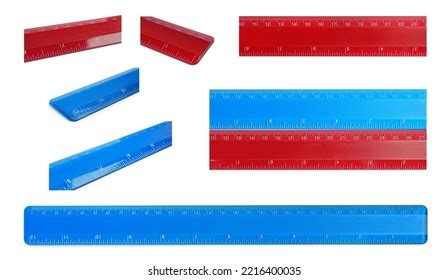 Set Different Rulers Measuring Length Markings Stock Photo 2216400035 ...