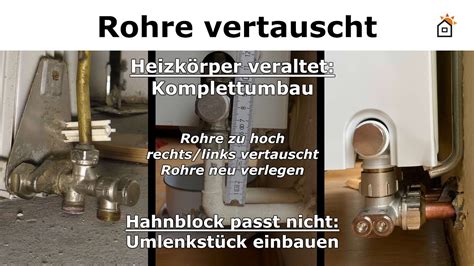 Heizkörper Wechseln Rohre Vertauscht Youtube