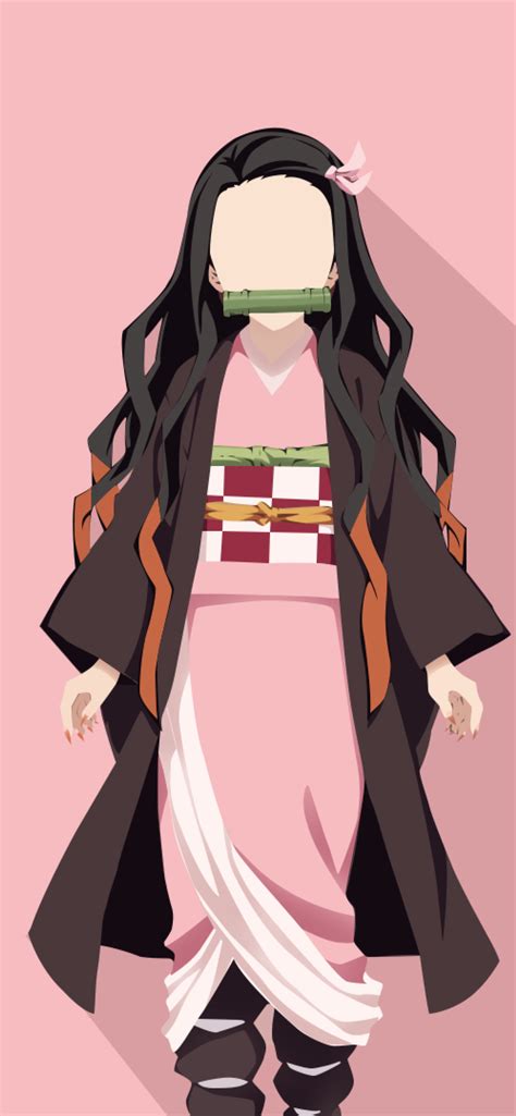 1242x2688 Resolution Nezuko Kamado Minimalist Iphone Xs Max Wallpaper