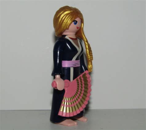 Playmobil Elegant Woman W Blue Kimono Geisha Golden Hair C Ebay