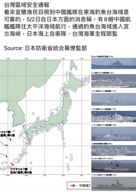 軍情動態》日本防衛省證實！中國遼寧號等8艦駛向太平洋 Mobile01