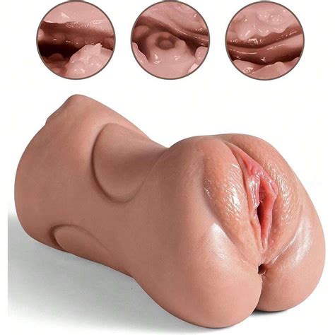 1pc 3 In 1 Pocket Pussy Male Masturbators With Lifelike Face Sex Doll With Realistic Textured
