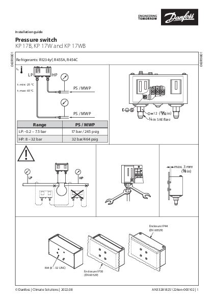 Danfoss Kp 15 Pressure Switch Installation Guide