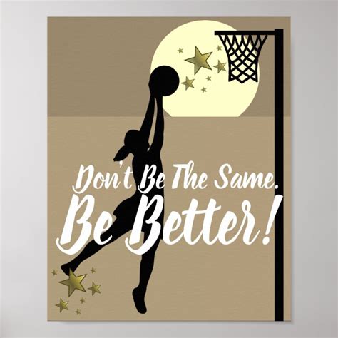 Goal Shooter Motivational Netball Quote Poster | Zazzle.com