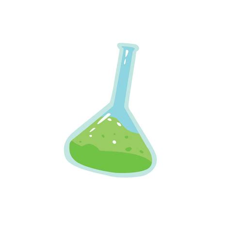 Beaker Laboratory Glassware School Equipment Cartoon Vector