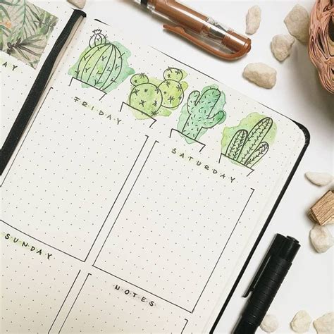 25 Cactus And Succulent Ideas For Your Bullet Journal