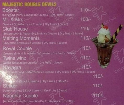 Amul Ice Cream Parlour Menu