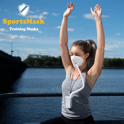 SportsMask Airflow Fan Ventilation Training Masks, 3-Speed Motorized V