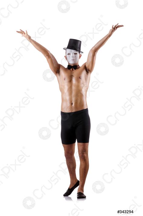 Naked Muscular Mime Isolated On White Stock Photo 343294 Crushpixel