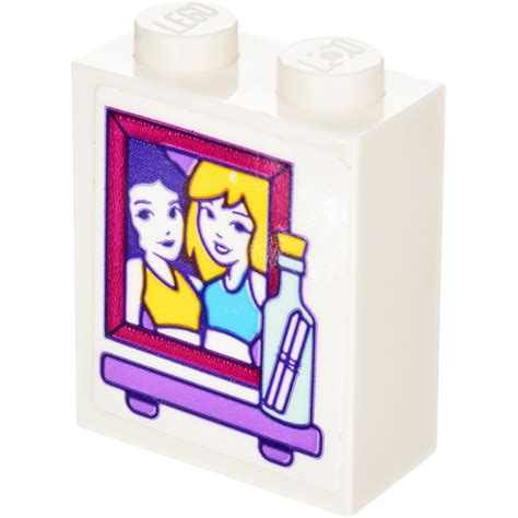 Lego Brick X X With Photo Sticker With Inside Stud Holder