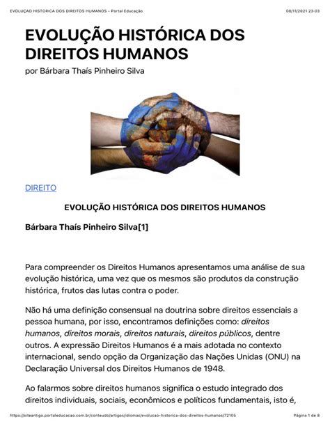 Evolução dos Direitos Humanos ao Longo da História | PDF | Direitos ...
